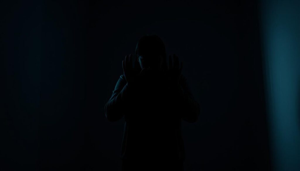 A dimly lit room, the walls closing in, casting shadows that distort and obscure. In the center, a figure stands, their face obscured, hands grasping tightly to the edges of reality, as if to control the very fabric of the world around them. The air is thick with tension, a palpable sense of manipulation and deceit, as the subject's sense of self is slowly eroded, their trust and emotions toyed with, leaving them questioning the very nature of their own existence. Narrow depth of field, dramatic chiaroscuro lighting, a claustrophobic atmosphere that captures the essence of "gaslighting" and its insidious impact on one's self-worth.